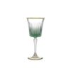 BIC047 Verde Filo Oro Calice Vino Rosso